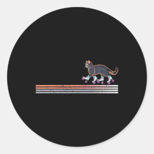 Retro Rolschaatsen Cats der Kamala Harris voor PR Ronde Sticker