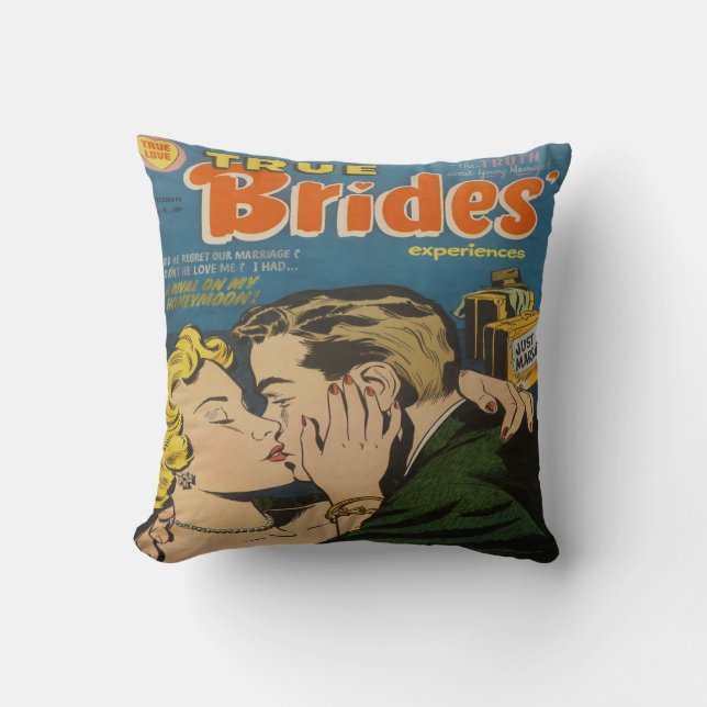 Retro Romance Comic Book Decorative Sierkussennen Kussen (Voorkant)