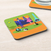 Retro Romantic Evening Couple Onderzetters (Linkerzijde)