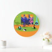 Retro Romantic Evening Couple Round Wall Clock Grote Klok (Huis)