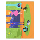 Retro Romantic Evening Couple Tablecloth Tafelkleed (Voorkant)