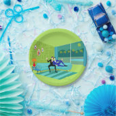 Retro Romantic Gay Couple Paper Bord (Feest)