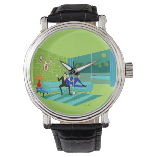 Retro Romantic Gay Couple Watch Horloge