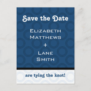 Retro Romantic sparen het Briefkaart van de Datum