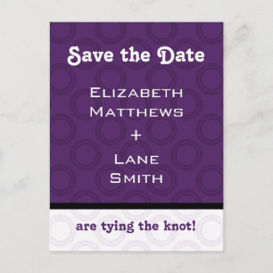 Retro Romantic sparen het Briefkaart van de Datum