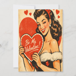 Retro Romantische Valentijnskaart uit de jaren 40 Feestdagenkaart