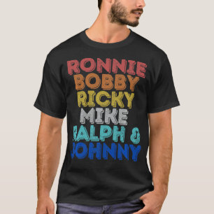 Retro Ronnie Bobby Ricky Mike Ralph en Jo T-shirt