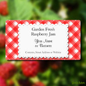 Retro Rood en Wit Geplakt Bewerkbaar Etiket