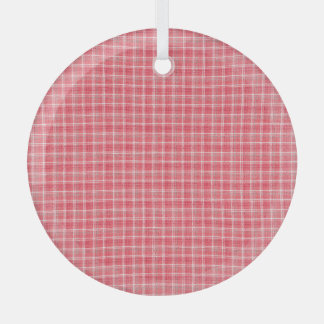 Retro rood geruite tartan: naadloos patroon. glas ornament