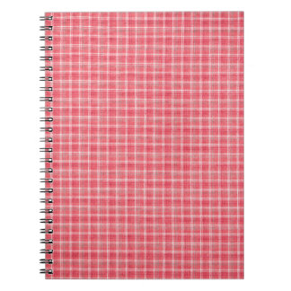 Retro rood geruite tartan: naadloos patroon. notitieboek