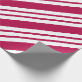 Retro Rood Gestreept Kerst Snoep Verpakking Papier (Hoek)