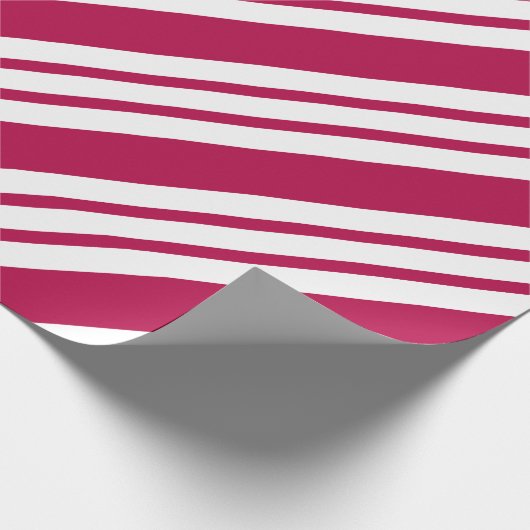 Retro Rood Gestreept Kerst Snoep Verpakking Papier (Hoek)