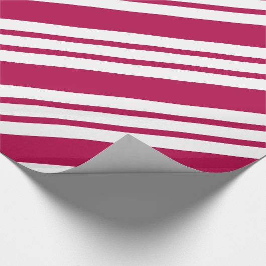 Retro Rood Gestreept Kerst Snoep Verpakking Papier (Hoek)