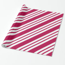 Retro Rood Gestreept Kerst Snoep Verpakking Papier