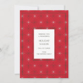 Retro rood groen Mid Century Modern Holiday Kaart (Voorkant)