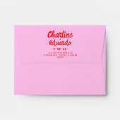 Retro rood handschrift bruiloft 	rubberstempel