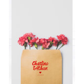 Retro rood handschrift bruiloft 	rubberstempel