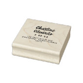 Retro rood handschrift bruiloft 	rubberstempel (Stempel)