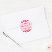 Retro Rood & Roze Bachelorette Dank u gunst Ronde Sticker (Envelop)