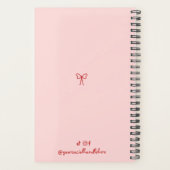 Retro Rood & Roze Doodle Handgeschreven Girly 2026 Planner (Achterkant)