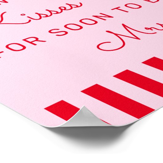 Retro rood & roze Raad hoeveel kussen spel teken Poster (Hoek)