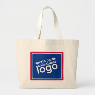Retro Rood Wit Blauw Sportkaarten Verzamelaarsarti Grote Tote Bag