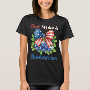 Retro Rood, Wit en Blauwe Bessen Patriottische Vla T-shirt