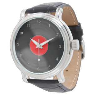 Retro Roode Recordhorloge Cadeau Horloge