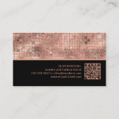 Retro Roos Gold Disco Ball Mirror | QR-code Visitekaartje (Achterkant)