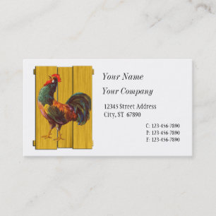 Retro Rooster Aangepaste Visitekaartjes