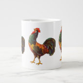 Retro Rooster Art Vintage Jumbo Mug (Devant)