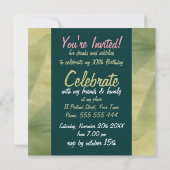 Retro Rose Daisy Flower Invitations d'anniversaire (Dos)