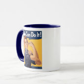 Retro Rosie, we kunnen het doen Mok (Voorkant links)