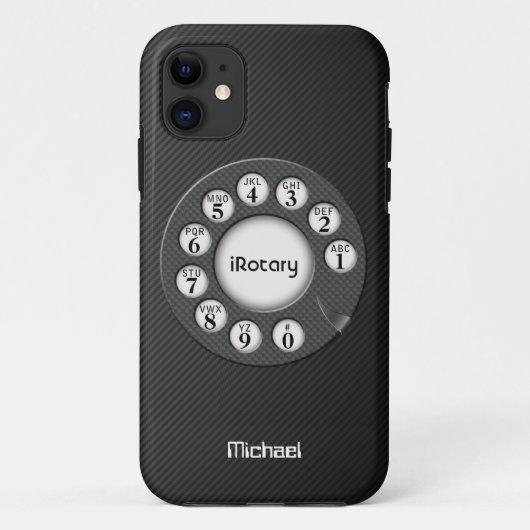 Retro Rotary Carbon Fiber Hoesje (Achterkant)