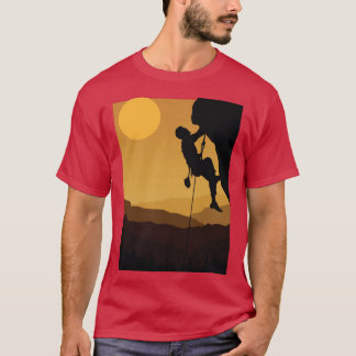 Retro rotsklimmen Bouldering 80s berg rots C T-shirt