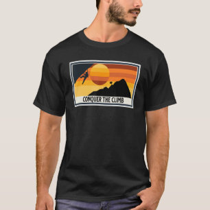 Retro rotsklimmen Verover de klim voor mannen Bo T-shirt