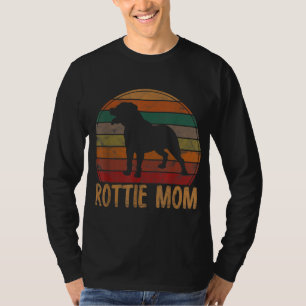 Retro Rottweiler mam Gift Rott Dog Moeder Pet Rott T-shirt