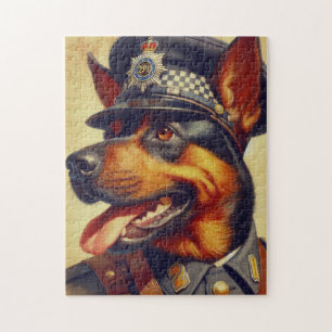 Retro Rottweiler Schilderen Legpuzzel