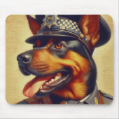 Retro Rottweiler Schilderen Muismat (Voorkant)