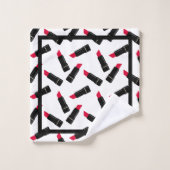 Rétro, rouge à lèvres (Gant de toilette)