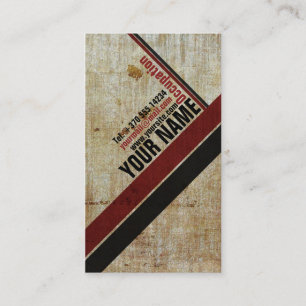 Rétro rouge élégant vintage un carte de visite