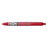 Retro Rouge Empreinte de léopard écriture stylos c (Dos)
