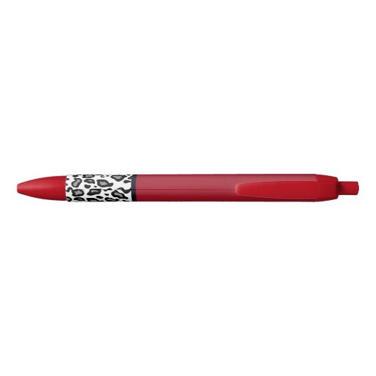 Retro Rouge Empreinte de léopard écriture stylos c (Dos)