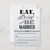 Retro Rouge-Noir-Blanc Manger Boire Marié RSVP (Devant)