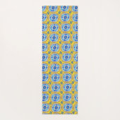 Retro Round Mexican Daisy Tegel Pattern Yogamat (Achterkant)