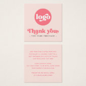 Retro rousse rose affaires merci insérer la carte (Devant & derrière)
