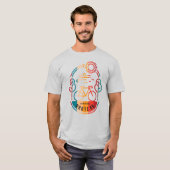 Retro Route 66 Fietsroute T-shirt (Voorkant volledig)