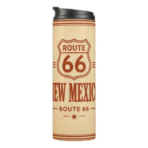 Retro Route 66 New Mexico Snelweg Avontuur Thermosbeker