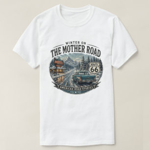 Retro Route 66 Winter Roadtrip T-shirt