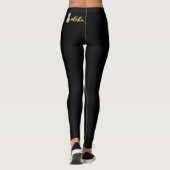 Retro Roze Aloha Ananas Leggings (Achterkant)